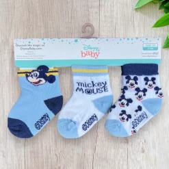 Tris Calzini Cotone 0/6 Mesi Disney Mickey Mouse