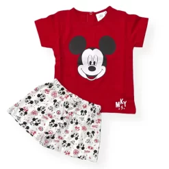 Pigiama Corto In Cotone Disney Mickey Mouse