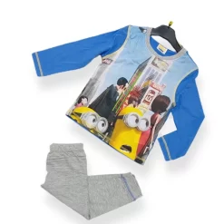 Disney Pigiama In 100% Cotone Minions 3/8 Anni