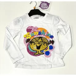 Disney T-shirt Mr Man Little Miss 4/8 Anni 100% Cotone