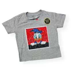 Disney T-shirt Paperino/Mickey Mouse Reversibile 100% Cotone